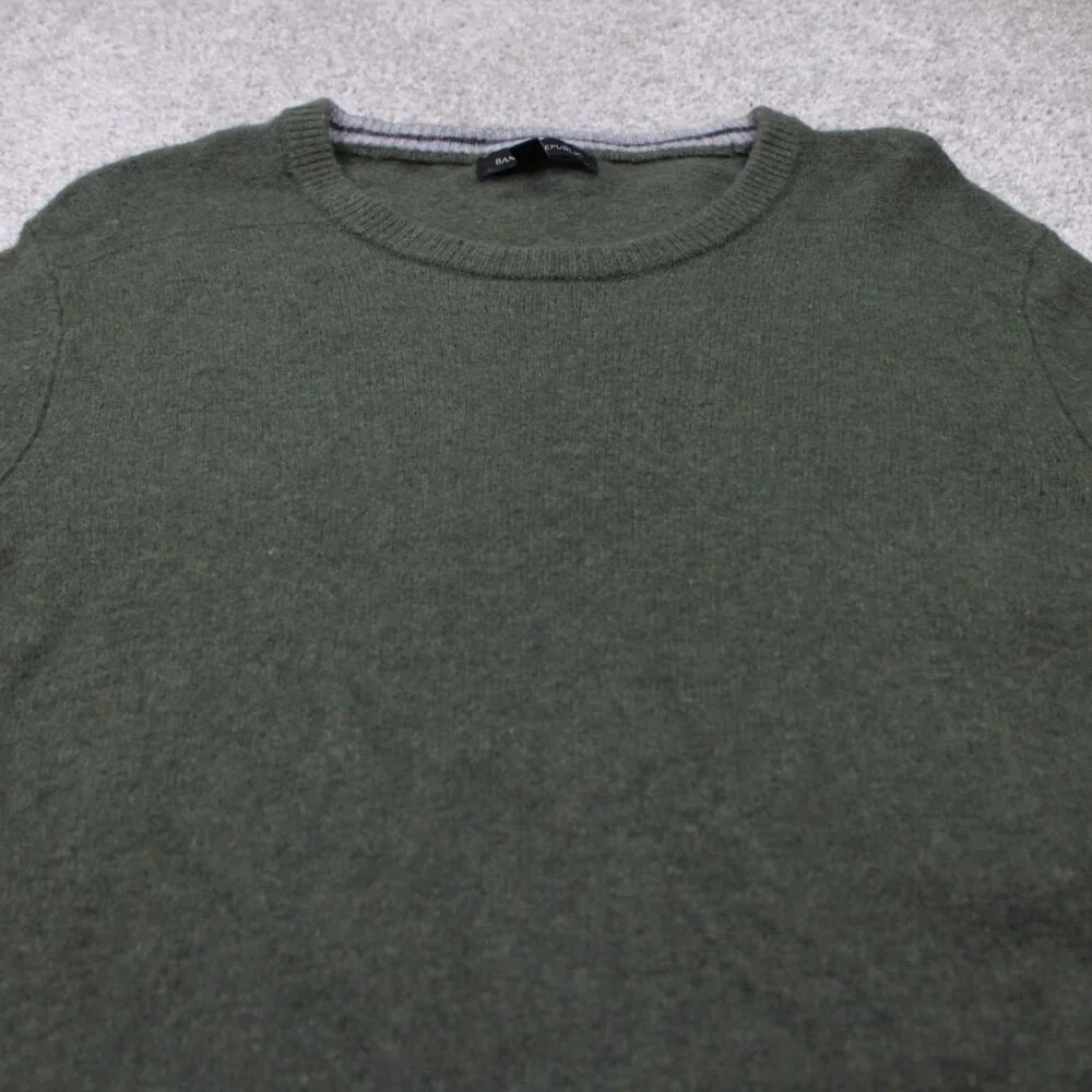 Banana‎ Republic Sweater Mens XL Green Merino Extra Fine Wool Blend L/S Pullover